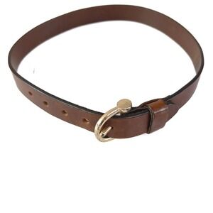 Vintage 90's Old Navy Leather Belt Brown Italian Leather 28